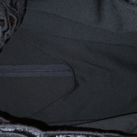 (d1-4) Black halter neck floral lace front tank XXL - Picture 4 of 5